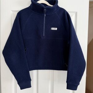Rhoback Navy Sherpa 1/4 Zip Pullover Size Medium